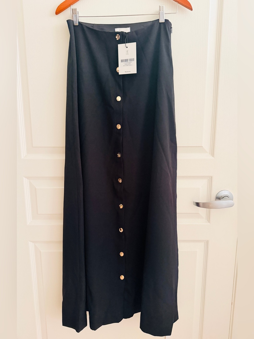 [New with tag] Reformation Andi Low Waist Maxi Skirt Black - Size 8